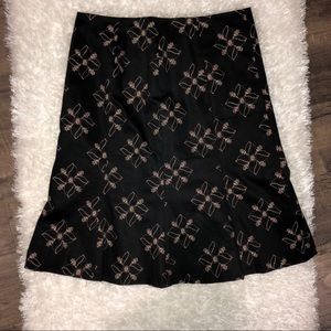 Beautiful black floral embroidered skirt